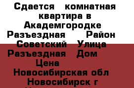 Сдается 1-комнатная квартира в Академгородке, Разъездная 16 › Район ­ Советский › Улица ­ Разъездная › Дом ­ 16 › Цена ­ 1 700 - Новосибирская обл., Новосибирск г. Недвижимость » Квартиры аренда посуточно   . Новосибирская обл.,Новосибирск г.